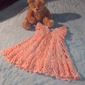 Hand crochet girls dress